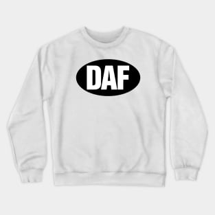 DAF - White On Black. Crewneck Sweatshirt